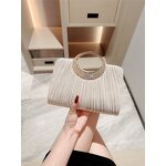 Evening Bag Manufacturer - Pleated Leather Tote Party Bag