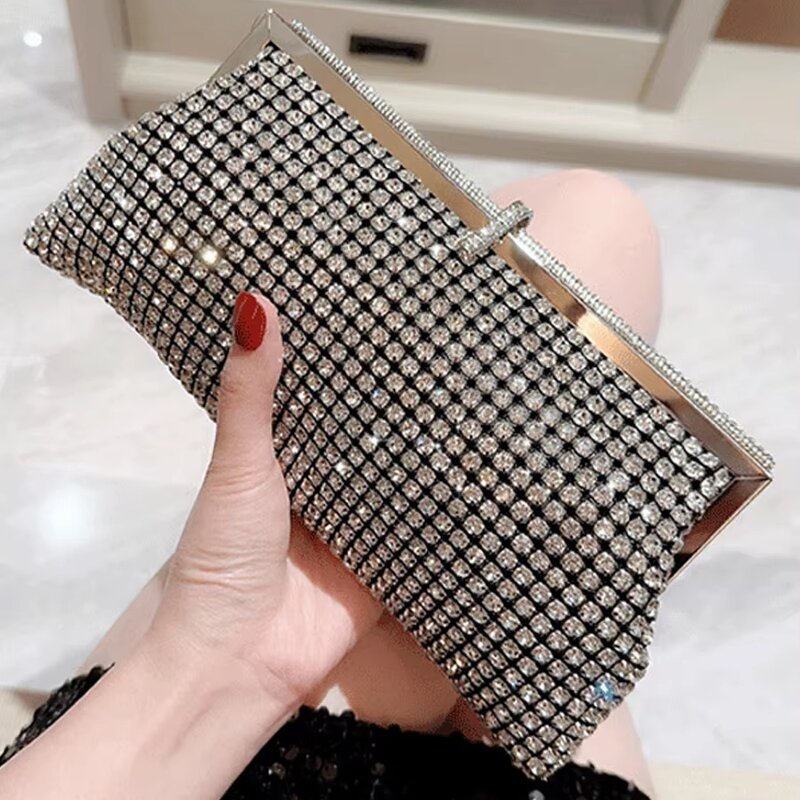 Evening Bag Factory - Luxury Pink Diamond Clutch Bag