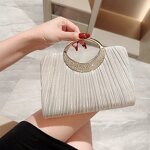 Evening Bag Manufacturer - Pleated Leather Tote Party Bag
