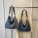 Crossbody Handbag Factory - Retro Denim Large Capacity Bag