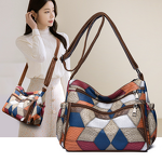 Crossbody Bag Manufacturer - Geometric Multi-Layer Zipper Bag