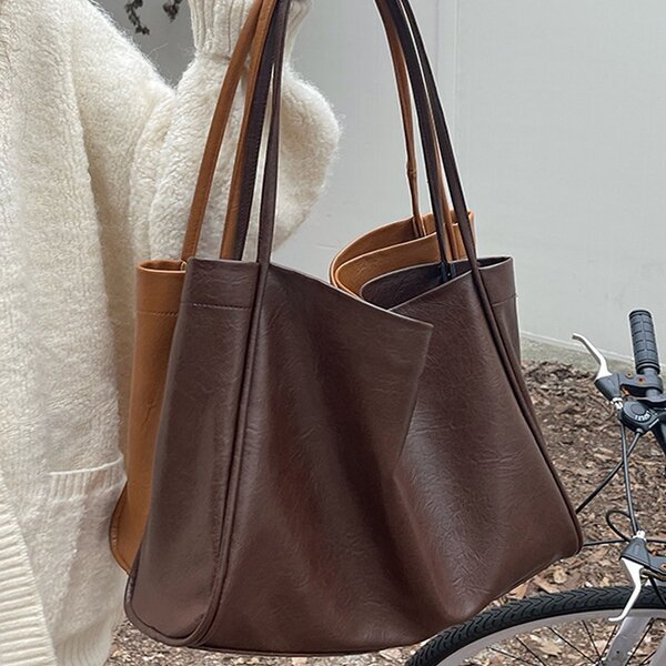 Tote Bags Factory - Trendy Autumn PU Leather Handbag
