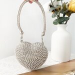 Evening Bags Manufacturer - Sparkly Rhinestone Heart Bag