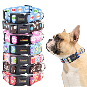 Pet Collar and Leash Factory - Nylon Printed Adjustable Set