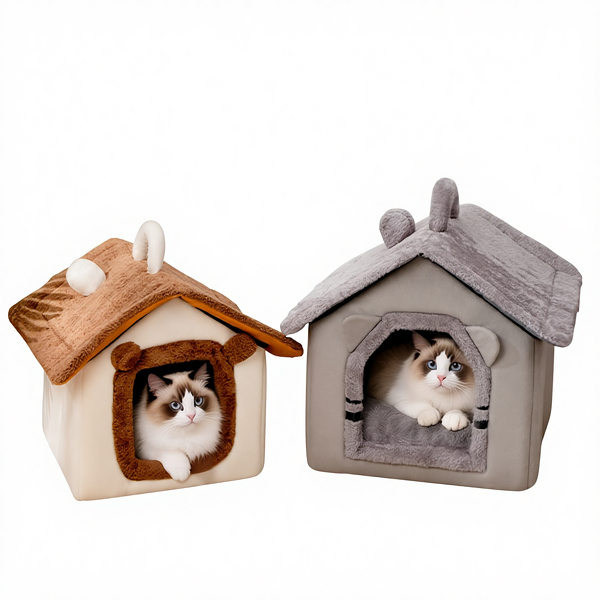 Cat Bed Manufacturer - Winter Warm Semi-enclosed Cave