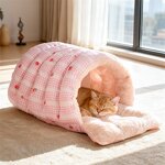 Cat Bed Manufacturer - Semi Enclosed Plush Winter Nest