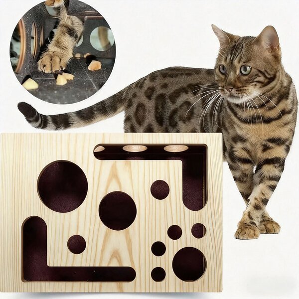 Cat Nail File Factory - Scratch Puzzle Enrichment Box