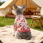 Pet Sweater Factory - Pink Cherry Pattern Jacket Supplier
