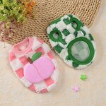 Pet Clothing Factory - Cartoon Fruit Checkered Pattern Coat