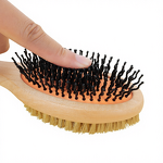 Pet Grooming Brush Factory - Double-sided Wooden Handle Comb