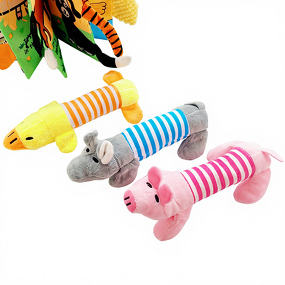 Pet Dog Toys Factory - Plush Duck Pig Squeaky Chew Toys