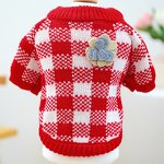 Pet Sweater Manufacturer - Red Plaid Checkered Pattern Coat