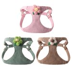 Pet Harness Set Factory - Corduroy Small Dog Cat Set