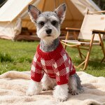 Pet Sweater Manufacturer - Red Plaid Checkered Pattern Coat
