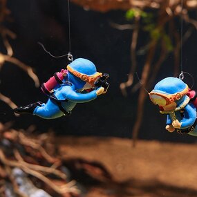 Aquarium Decoration Factory - Penguin Mermaid Floating Decor