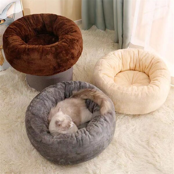 Pet Cat Bed Manufacturer - Plush Round Sofa Cushion