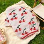 Pet Sweater Factory - Pink Cherry Pattern Jacket Supplier