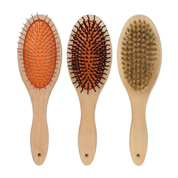 Pet Grooming Brush Factory - Double-sided Wooden Handle Comb