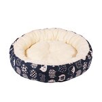 Pet Warm Cat Bed Manufacturer - Printed Round Plush Bed