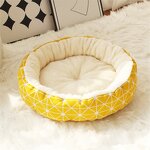 Pet Warm Cat Bed Manufacturer - Printed Round Plush Bed