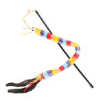Cat Toys Factory - Colorful Caterpillar Feather Teaser