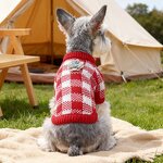 Pet Sweater Manufacturer - Red Plaid Checkered Pattern Coat
