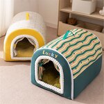 Pet Bed Manufacturer - Autumn Winter Plush Enclosed Cave