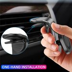 Car Phone Holder Factory - L Shape Clip Strong Magnetic Air Vent Mount