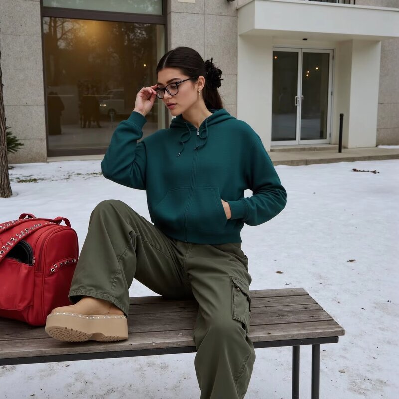 Hoodie Factory - Unisex Winter Thickened Zip Fleece Jacket