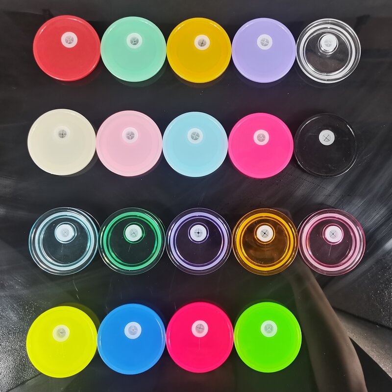 Plastic Lids Factory - Color Changing Glitter Bling Lid