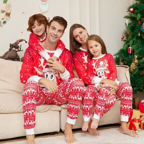 Pajamas Set Factory - Snowflake Family Matching PJs Set