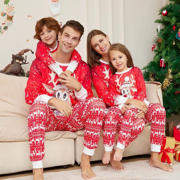Pajamas Set Factory - Snowflake Family Matching PJs Set