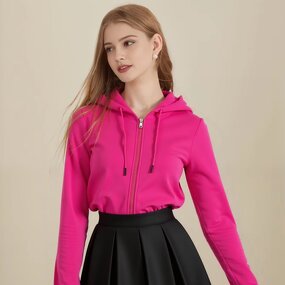 Hoodie Factory - Sporty Packable Travel Zip-Up Jacket
