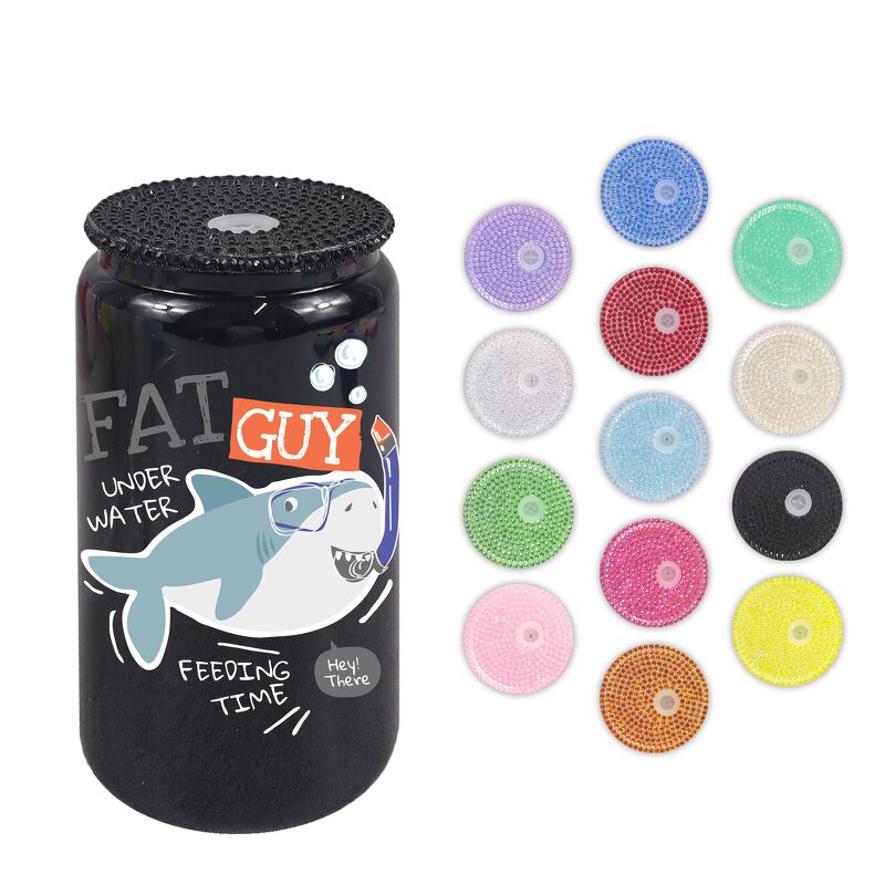 Plastic Lids Manufacturer - Acrylic Rhinestone Sparkle Lid