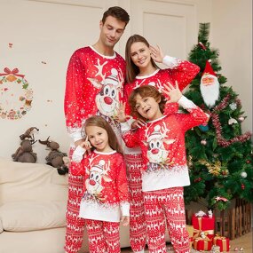 Pajamas Set Manufacturer - Personalized Name Christmas PJs