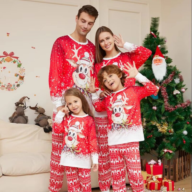 Pajamas Set Manufacturer - Personalized Name Christmas PJs