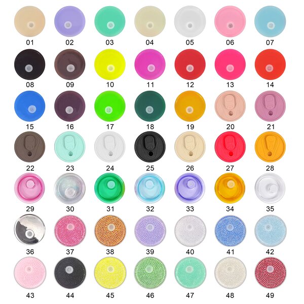 Plastic Lids Factory - BPA Free Multicolour Rhinestone Lids