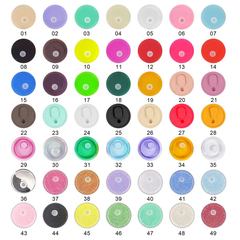 Plastic Lids Factory - BPA Free Multicolour Rhinestone Lids