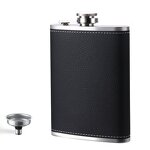 Hip Flask Set Manufacturer - Matte Black Gift Set with Funnel
