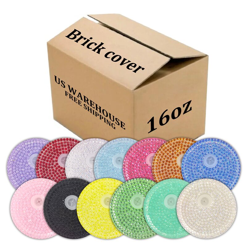 Plastic Lids Factory - Colorful Acrylic Bling Lid Supplier