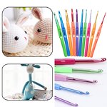 Crochet Hook Set Factory - 10pcs Colored Candy Plastic Handle Alumina