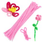 Pipe Cleaners Factory - High Quality DIY 100pcs Pink Chenille Stems