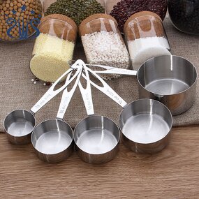 Measuring Spoons Set Factory - High Quality 5pcs Stainless Steel Scoop