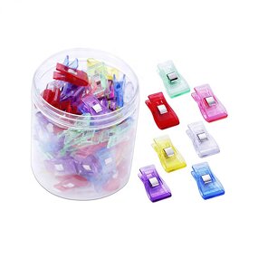 Sewing Clips Factory - 100pcs Colorful Plastic Fabric Patchwork Clips