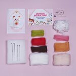 Needle Felting Kit Factory - Hot Sale Cute White Sheep Felting Material
