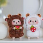 Needle Felting Kit Factory - DIY Craft Sheep Series Brown Wool Kit