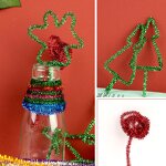 Pipe Cleaners Factory - 100pcs Glitter Christmas Tree Chenille Stems
