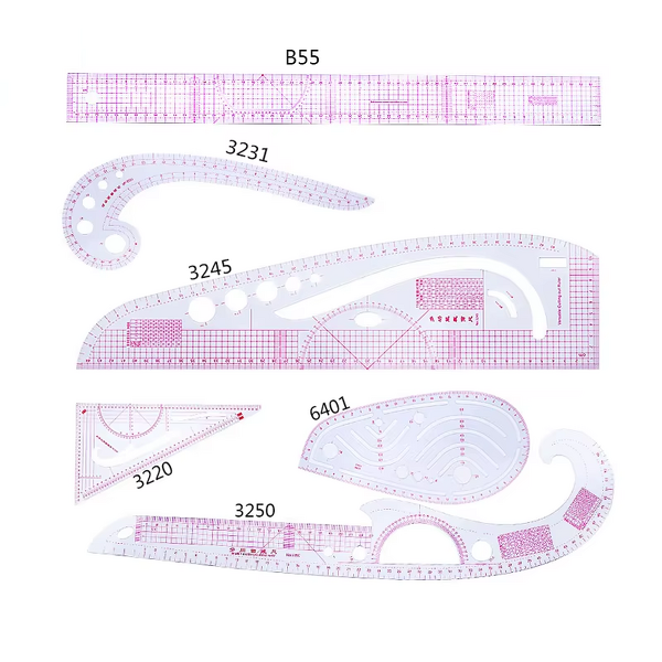 Sewing Ruler Set Factory - Multiple Straight Armhole Curve Tailor Ruler