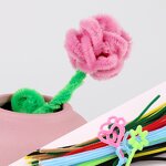 Pipe Cleaners Factory - High Quality DIY 100pcs Pink Chenille Stems
