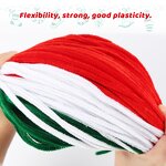 Pipe Cleaners Factory - DIY Christmas Red Green White Chenille Stems